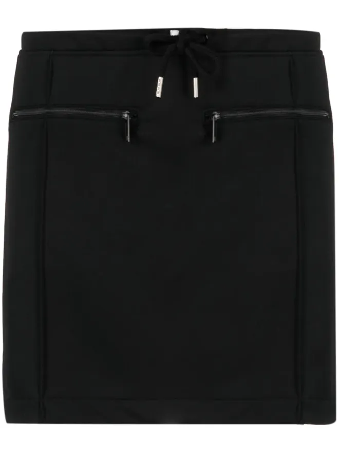 Courrèges Courrèges ロゴパッチ ドローストリングウエスト ミニスカート - ブラックの商品画像