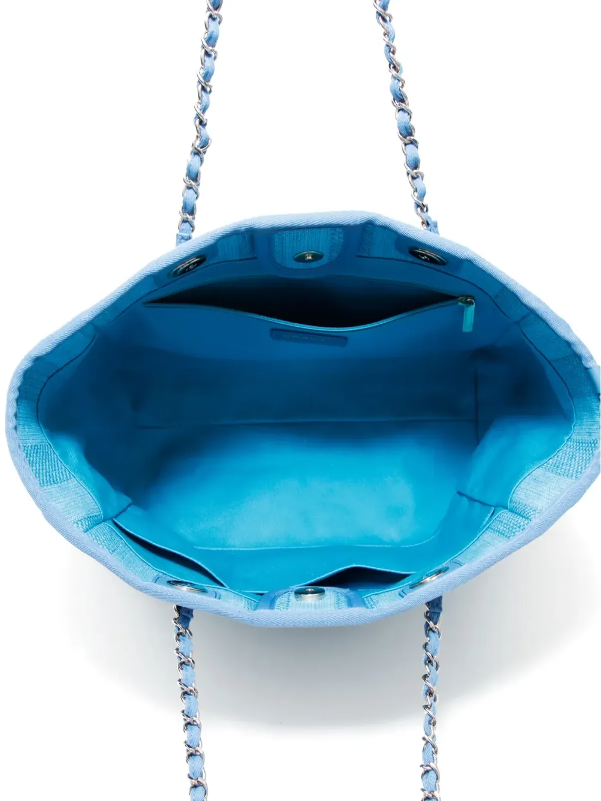 CHANEL ビンテージ 2020 Deauville MM トートバッグ ブルー - 画像5