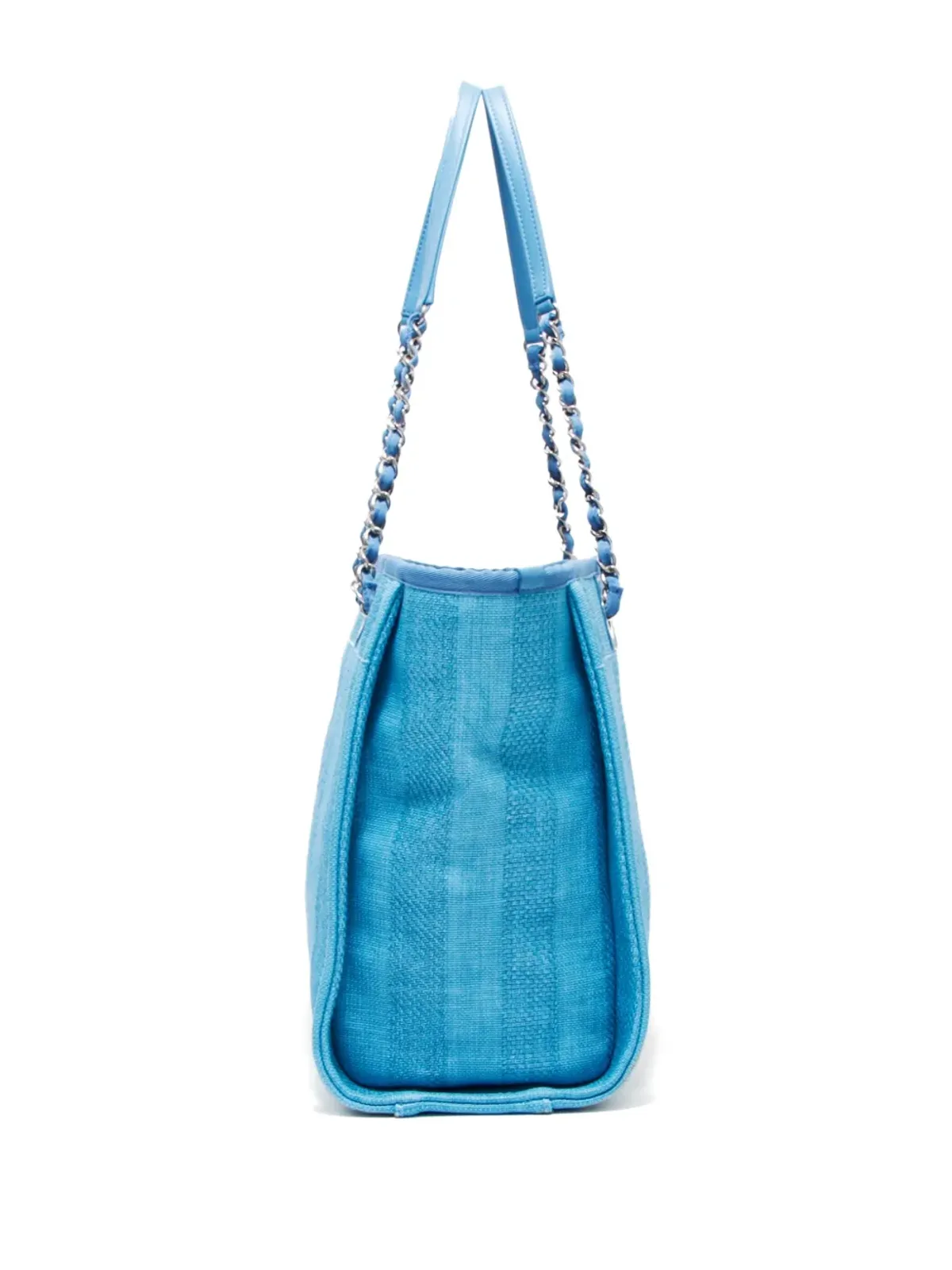 CHANEL ビンテージ 2020 Deauville MM トートバッグ ブルー - 画像4