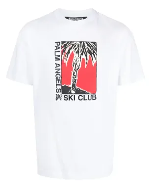 Palm Angels Ski Club コットンTシャツ ホワイト - サムネイル1