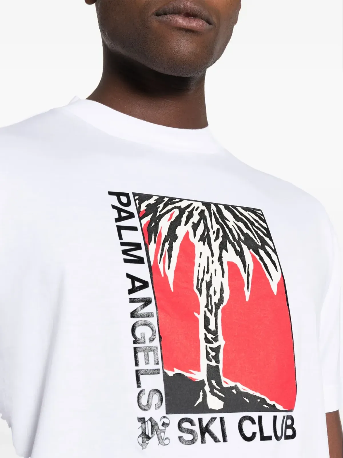 Palm Angels Ski Club コットンTシャツ ホワイト - 画像5