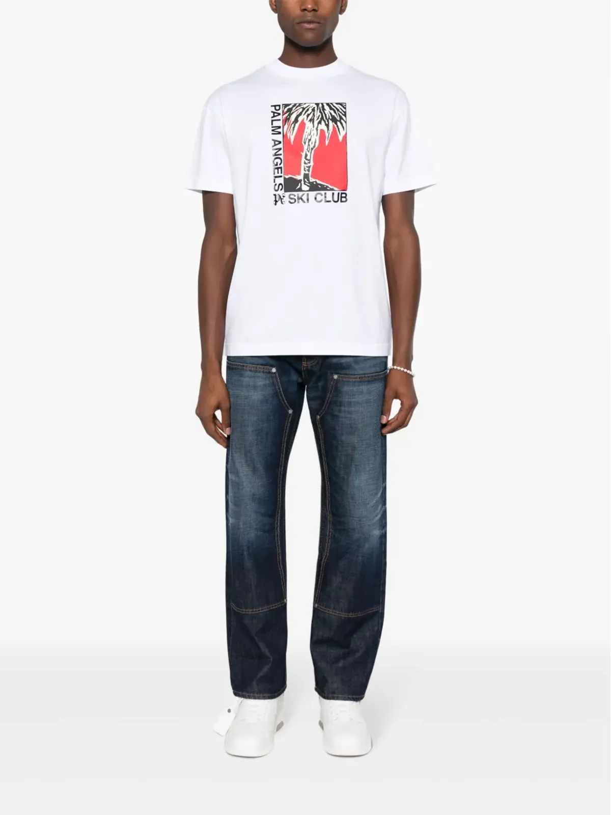 Palm Angels Ski Club コットンTシャツ ホワイト - 画像2