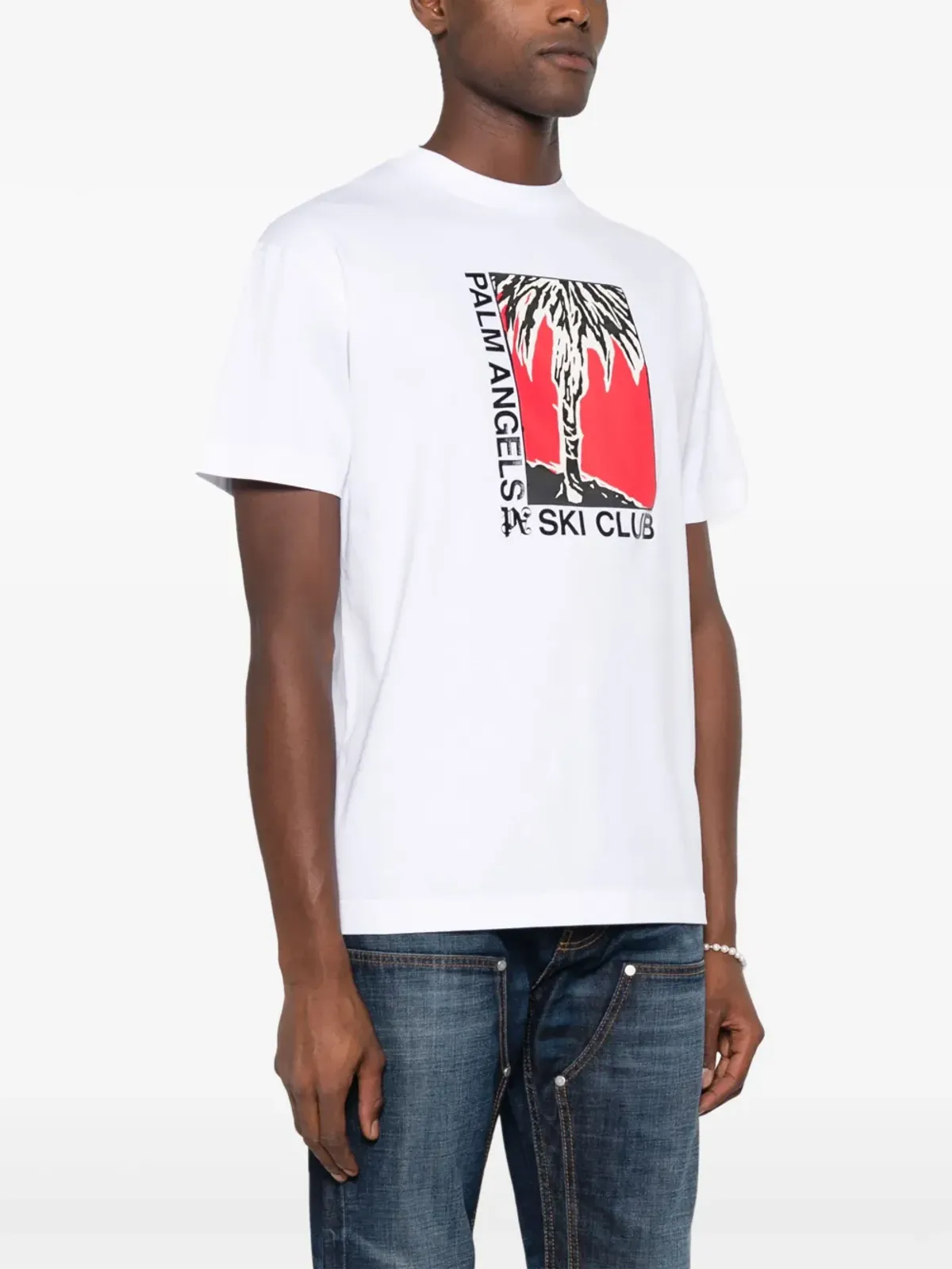 Palm Angels Ski Club コットンTシャツ ホワイト - 画像3