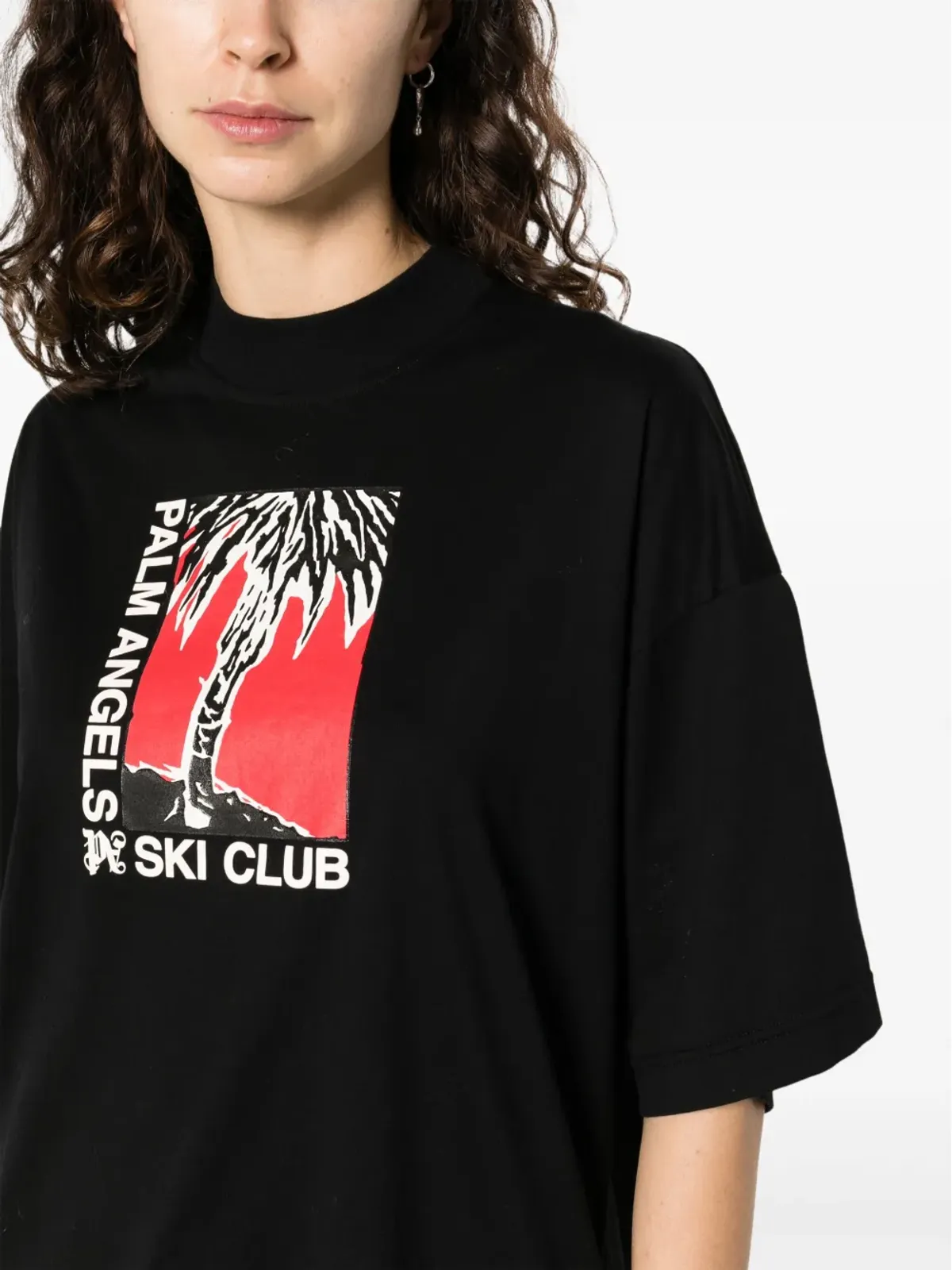 Palm Angels Ski Club コットン Tシャツ ブラック - 画像5