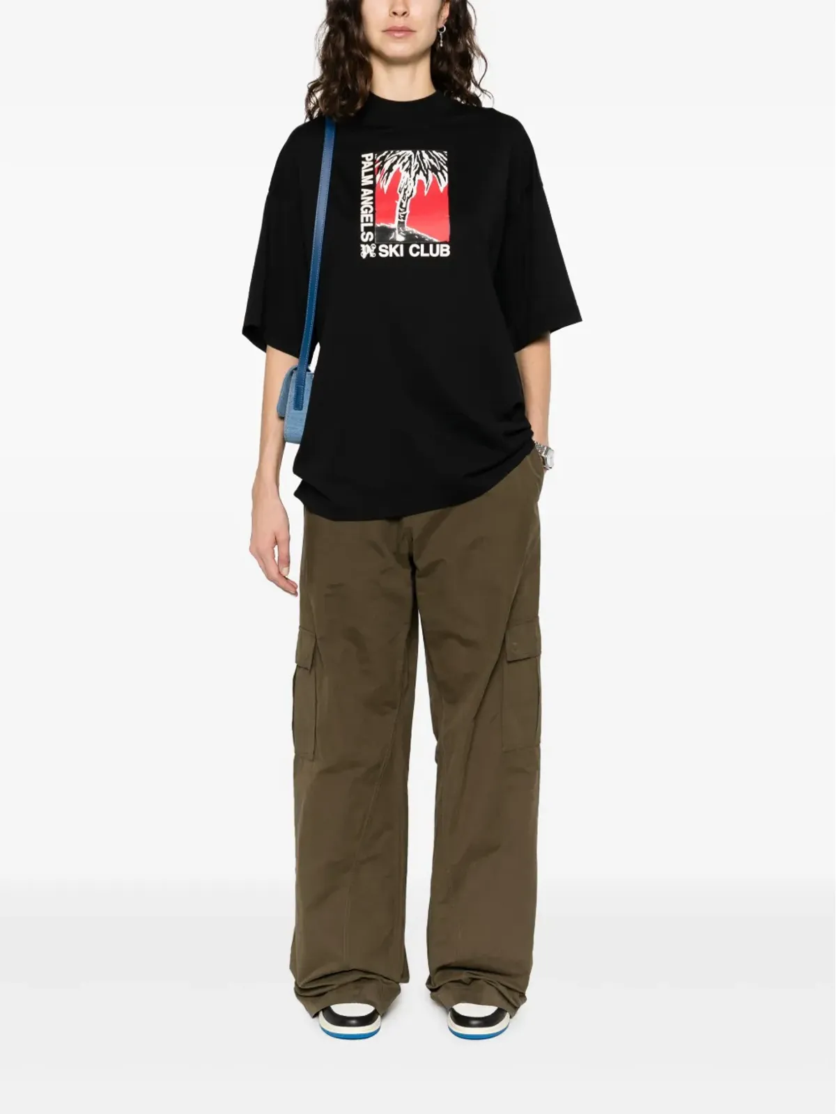 Palm Angels Ski Club コットン Tシャツ ブラック - 画像2