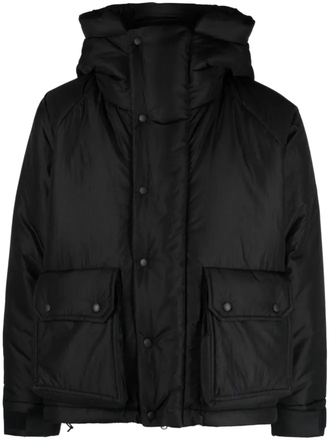 Maison Kitsuné Maison Kitsuné x And Wander ロゴプリント入り パディッドジャケット - ブラックの商品画像