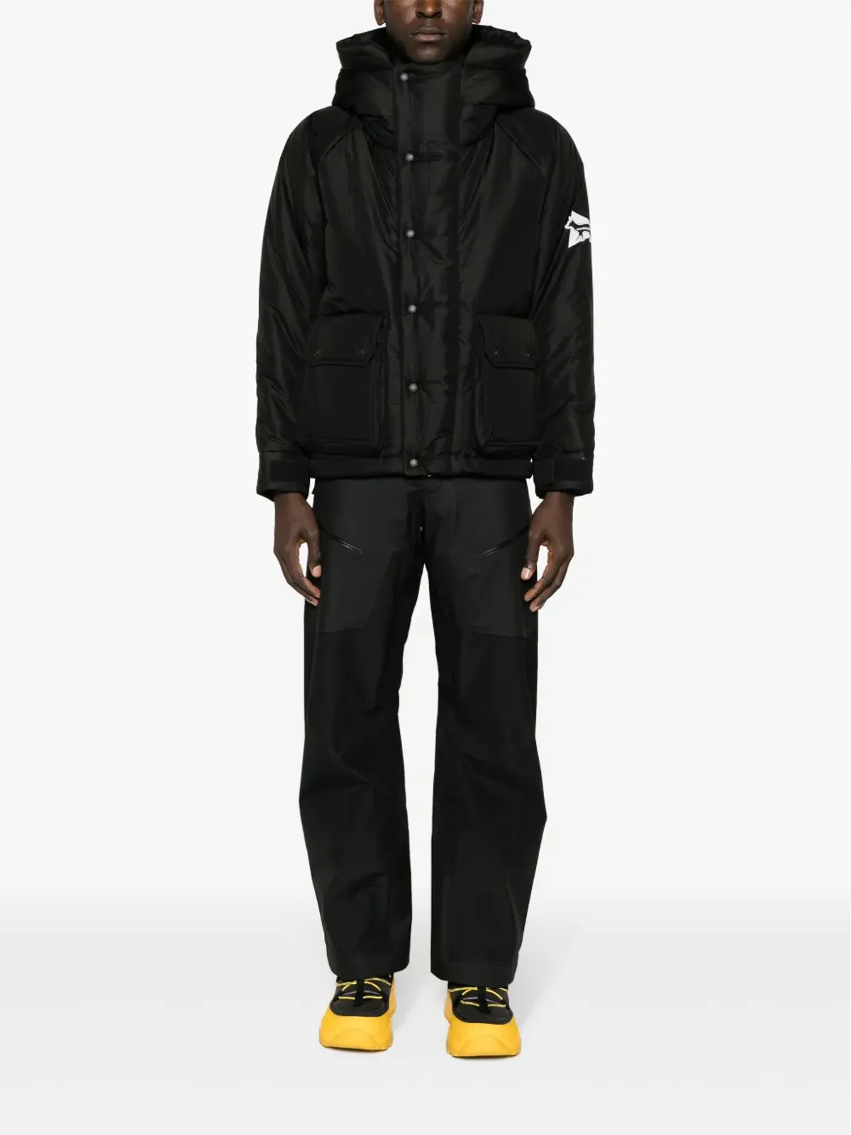 Maison Kitsuné x And Wander ロゴプリント入り パディッドジャケット - ブラック - 画像2
