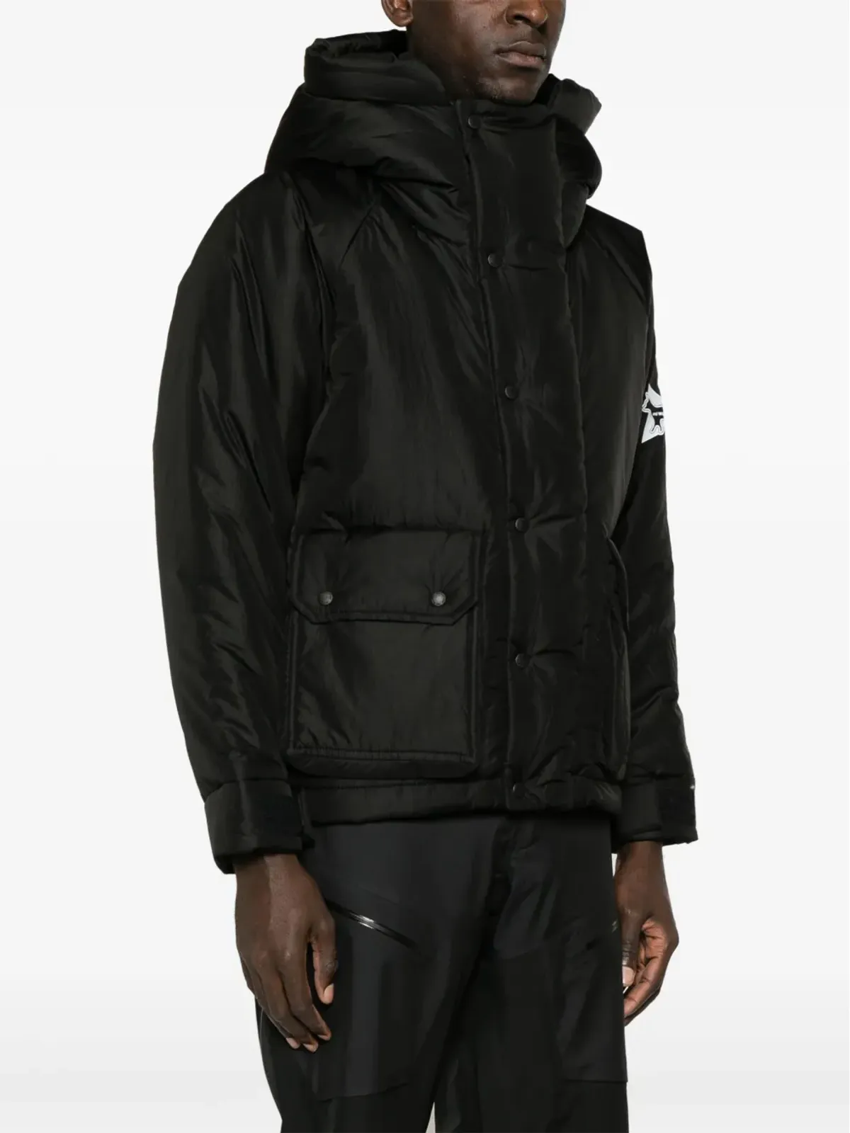 Maison Kitsuné x And Wander ロゴプリント入り パディッドジャケット - ブラック - 画像4