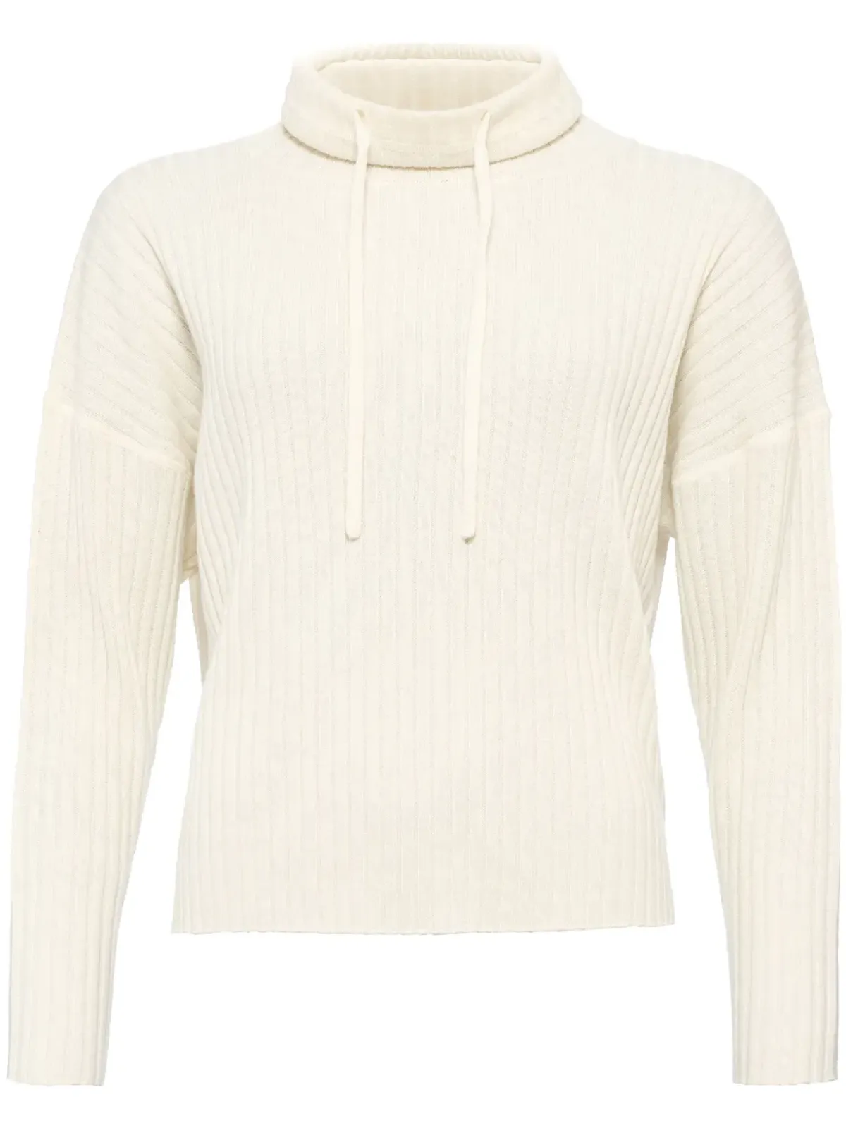 ERES Cajole ribbed-knit hoodie - White - 画像1