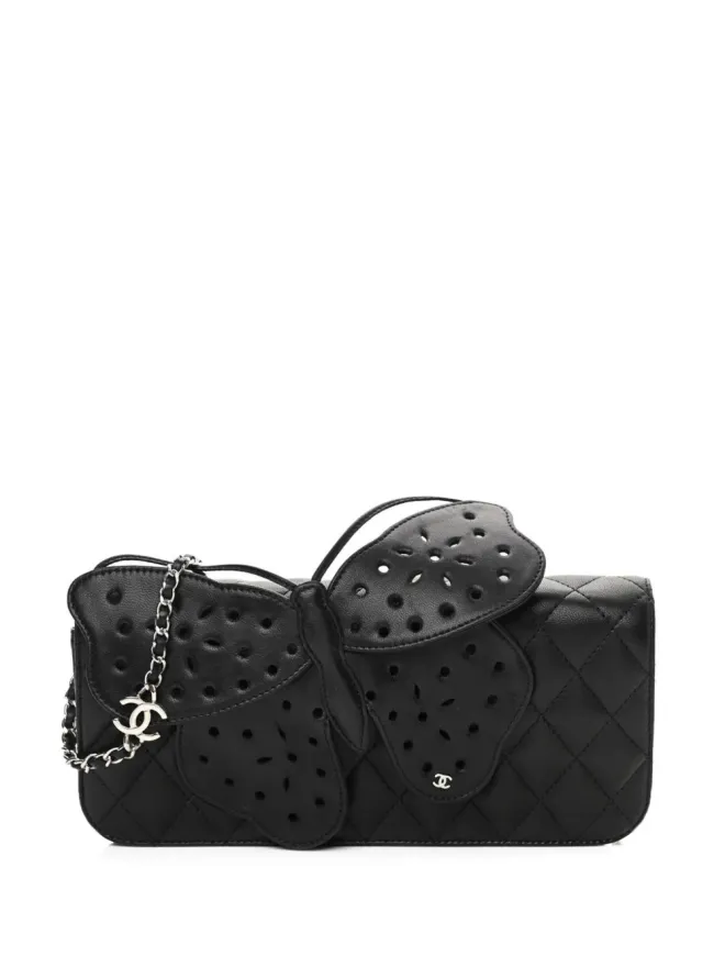 CHANEL Pre-Owned CHANEL ビンテージ 2011 バタフライ クラッチバッグ - ブラックの商品画像