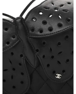 CHANEL ビンテージ 2011 バタフライ クラッチバッグ - ブラック - サムネイル3