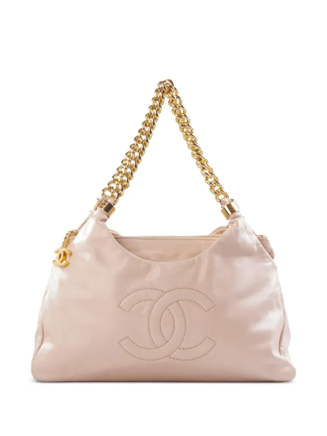 CHANEL Pre-Owned CHANEL ビンテージ 2009 CCステッチ ショルダーバッグ ピンクの商品画像