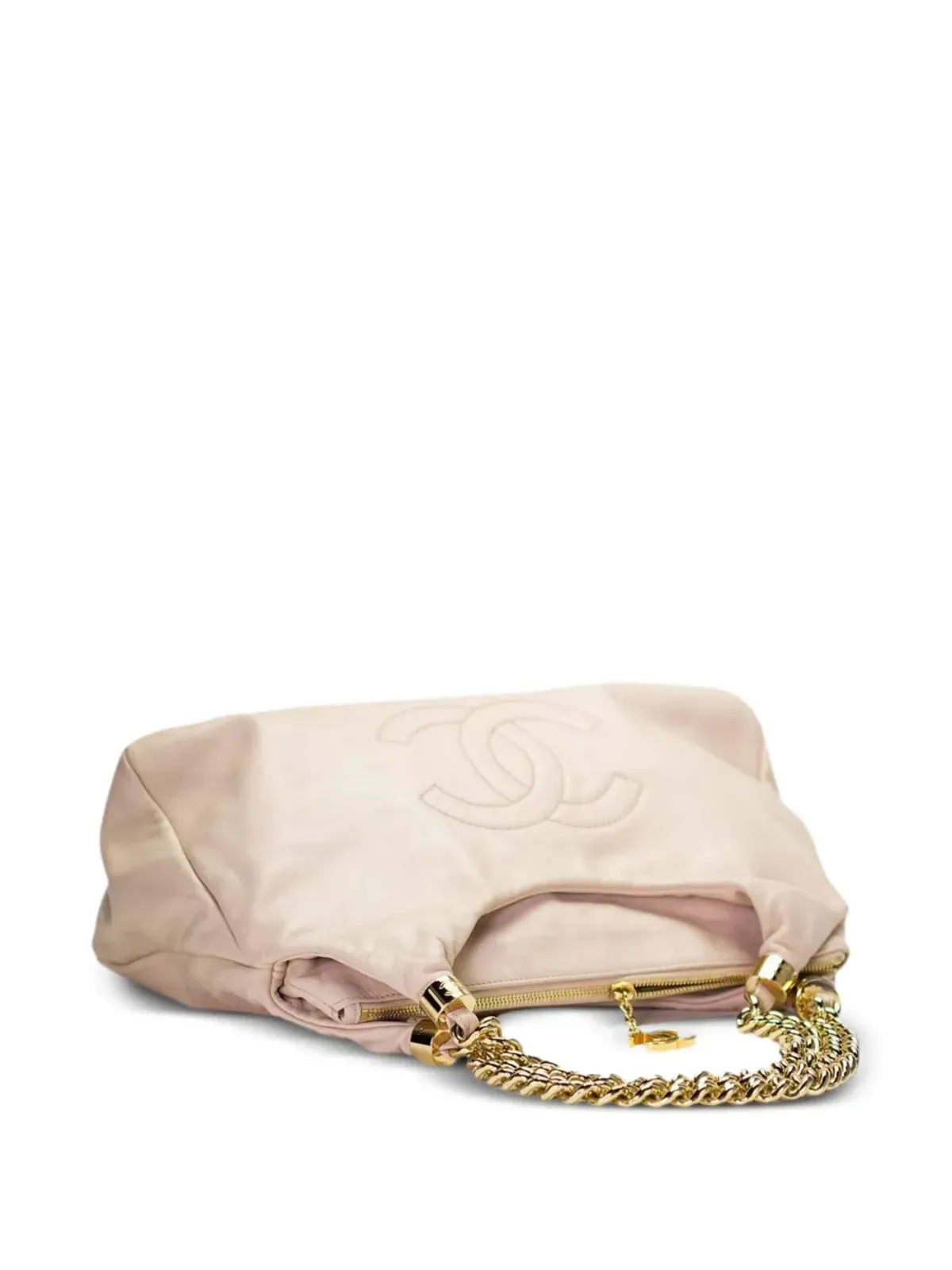 CHANEL ビンテージ 2009 CCステッチ ショルダーバッグ ピンク - 画像4