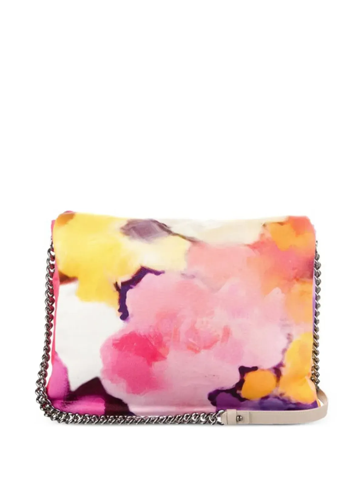 CHANEL ビンテージ 2015 マキシ フローラルプリント ショルダーバッグ ピンク - 画像2