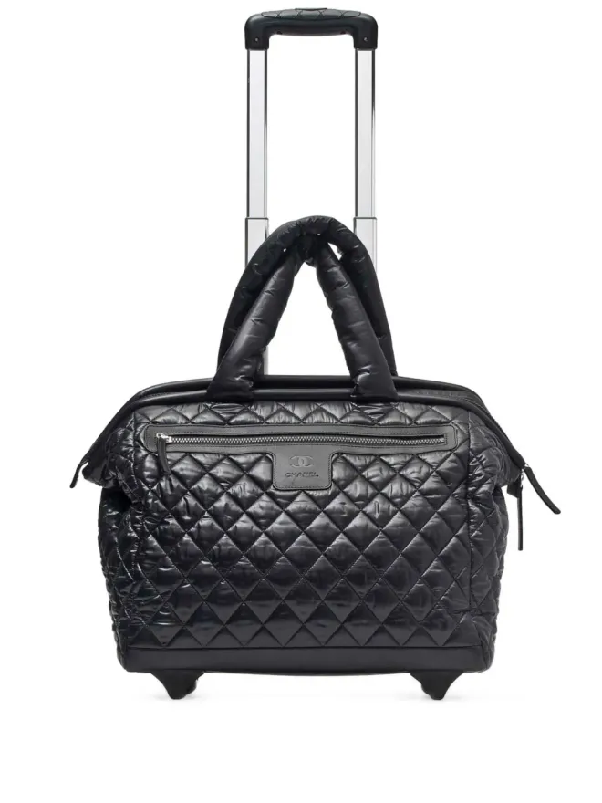 CHANEL Pre-Owned CHANEL ビンテージ 2012 コクーン ダイヤモンドキルト トロリー - ブラックの商品画像