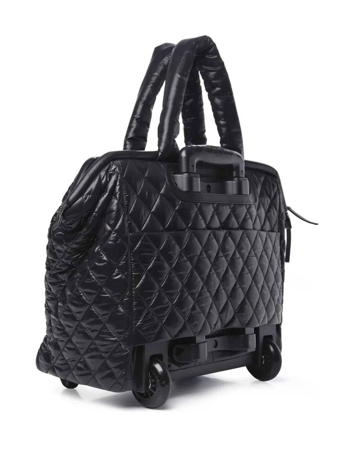CHANEL ビンテージ 2012 コクーン ダイヤモンドキルト トロリー - ブラック - 画像3