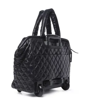 CHANEL ビンテージ 2012 コクーン ダイヤモンドキルト トロリー - ブラック - サムネイル3