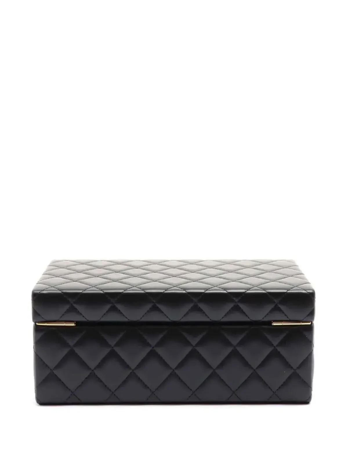 CHANEL ビンテージ ダイヤモンドキルト レザー ジュエリーボックス - ブラック - 画像2