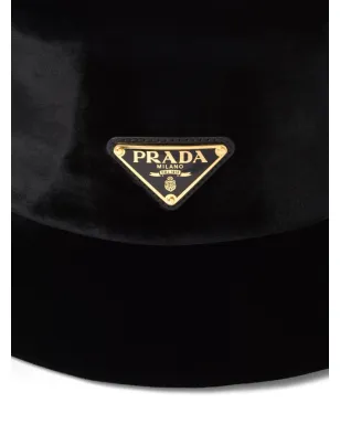 Prada 三角ロゴ ベルベット バケットハット - サムネイル2