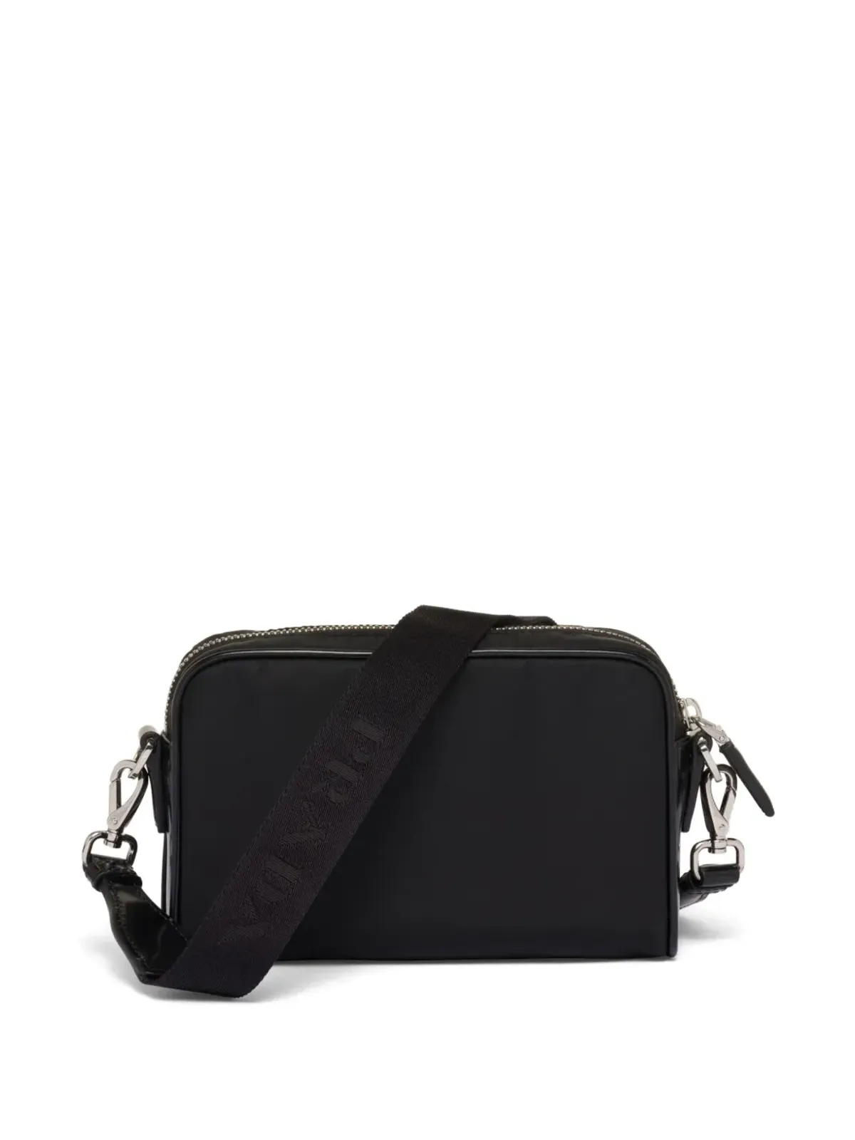 Prada Bandolera トライアングルロゴ メッセンジャーバッグ - ブラック - 画像3