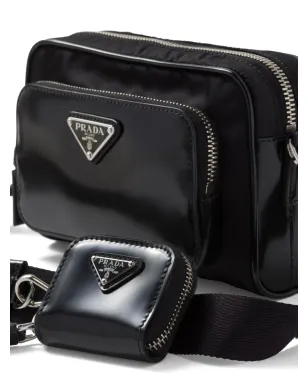 Prada Bandolera トライアングルロゴ メッセンジャーバッグ - ブラック - サムネイル4