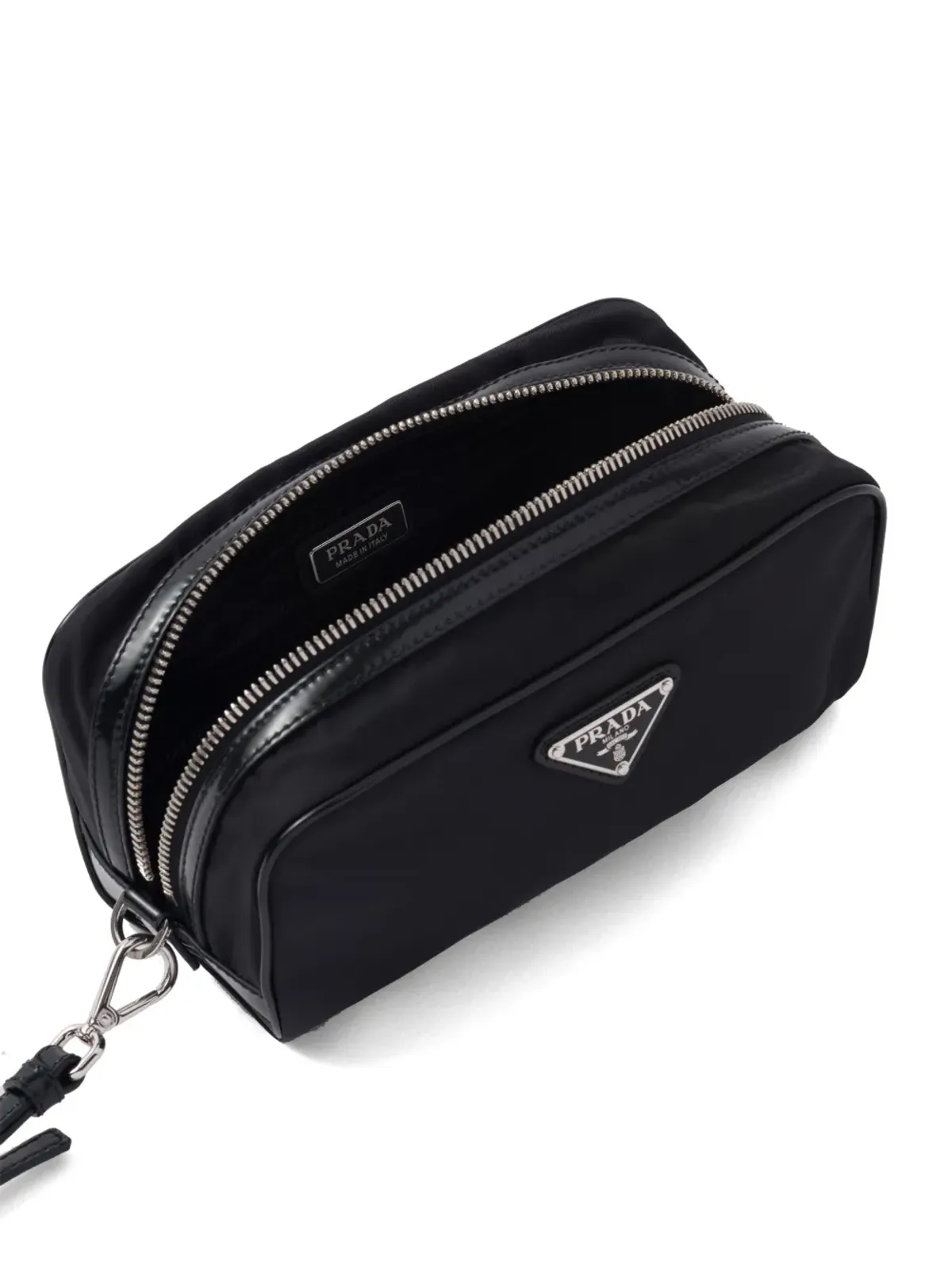 Prada ロゴプレート付き ジップ式 洗面バッグ - 画像5