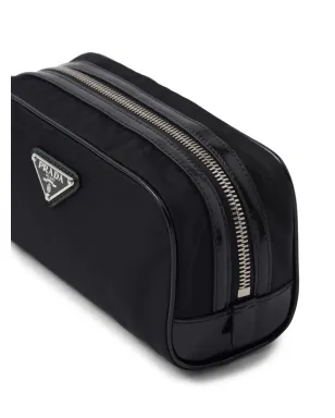 Prada ロゴプレート付き ジップ式 洗面バッグ - サムネイル3