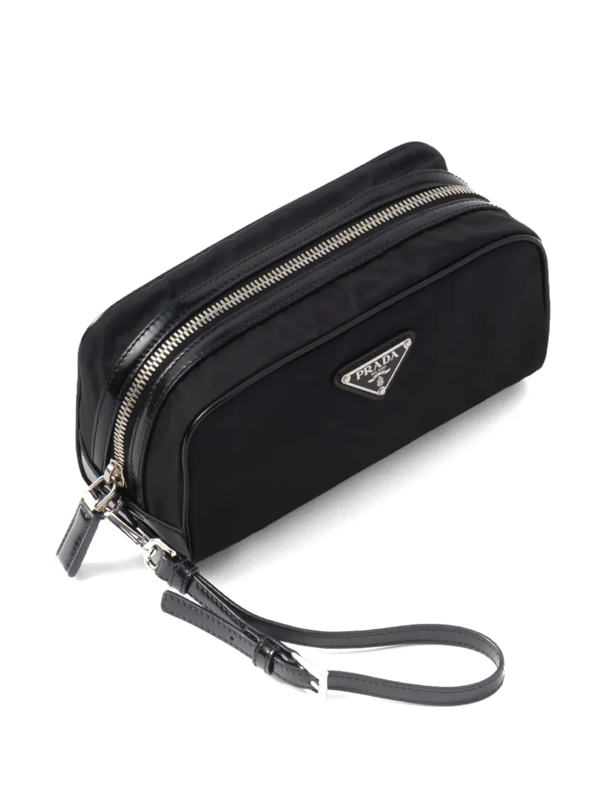 Prada ロゴプレート付き ジップ式 洗面バッグ - 画像4