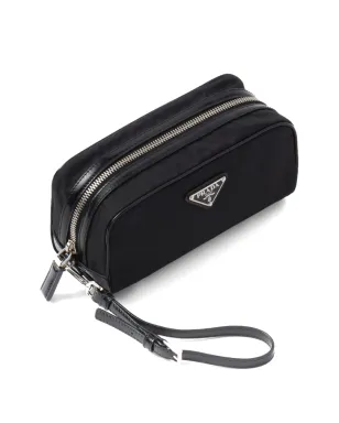 Prada ロゴプレート付き ジップ式 洗面バッグ - サムネイル4