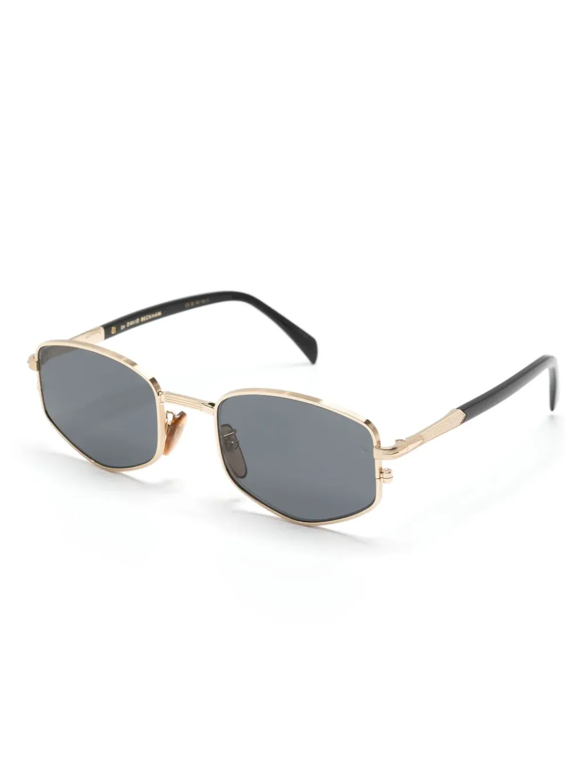 Eyewear by David Beckham べっ甲柄長方形フレーム サングラス - 画像2