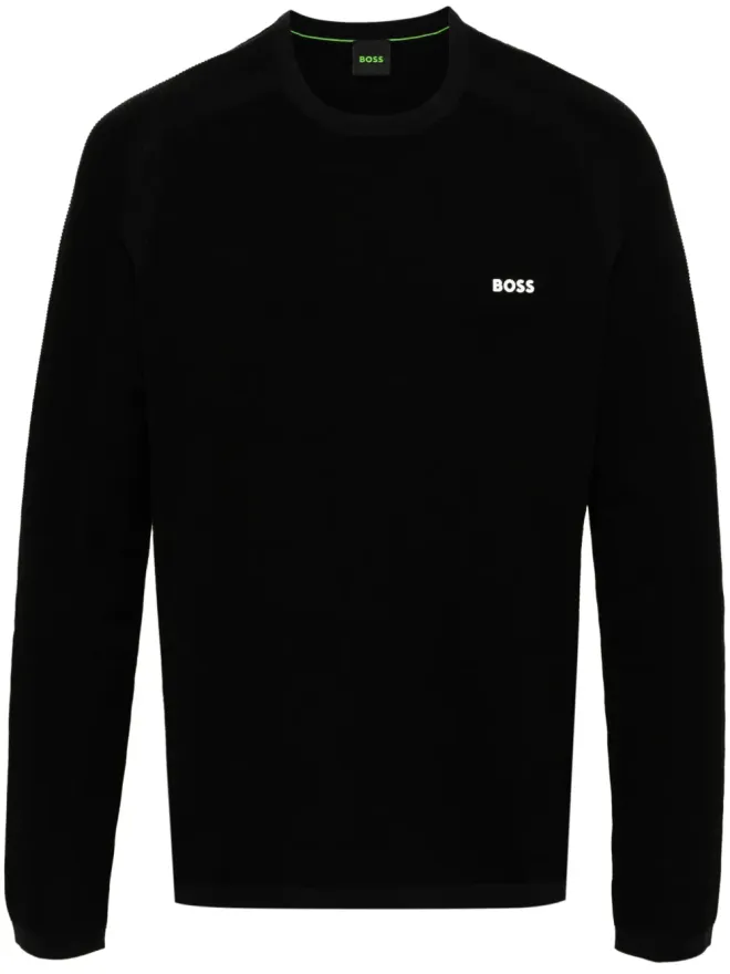 BOSS BOSS Rilmo ラバーライズド ロゴ入りニットの商品画像