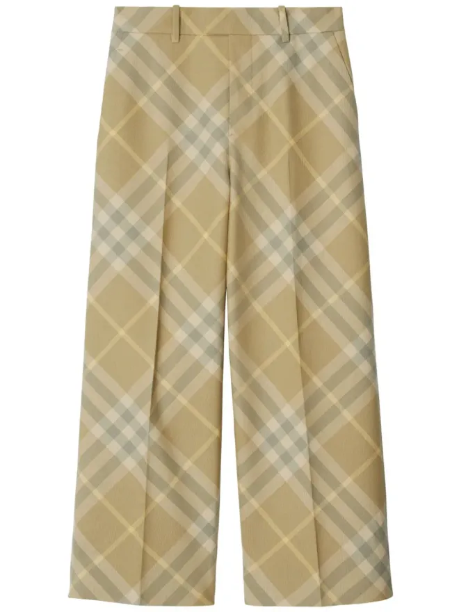 Burberry Burberry チェック柄 テーラード ウール トラウザーの商品画像