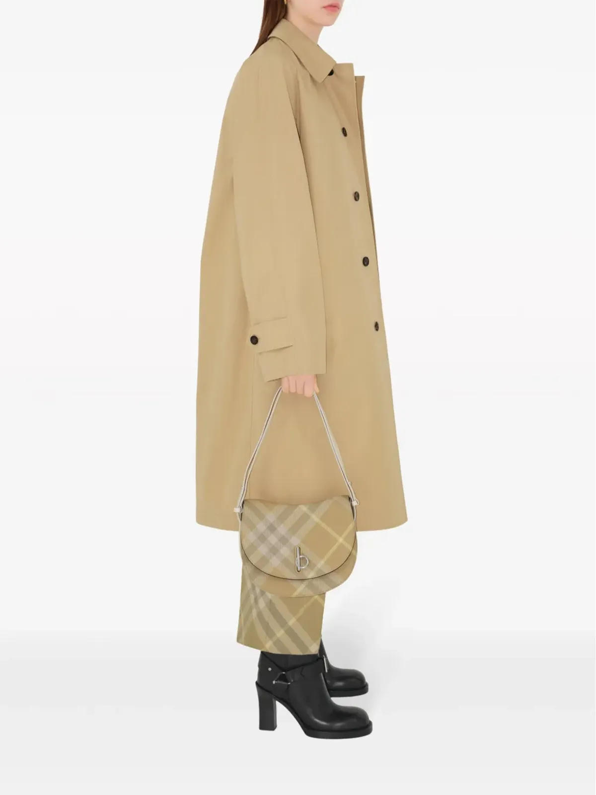 Burberry チェック柄 テーラード ウール トラウザー - 画像3
