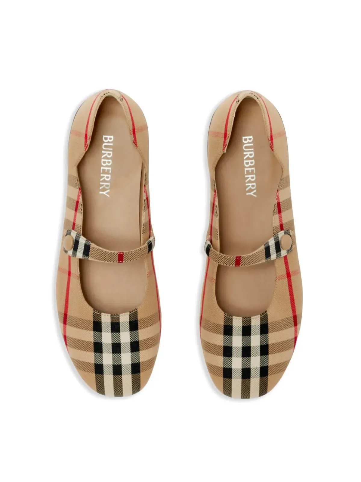 Burberry Kids メアリ―ジェーン チェック柄バレリーナ - 画像4