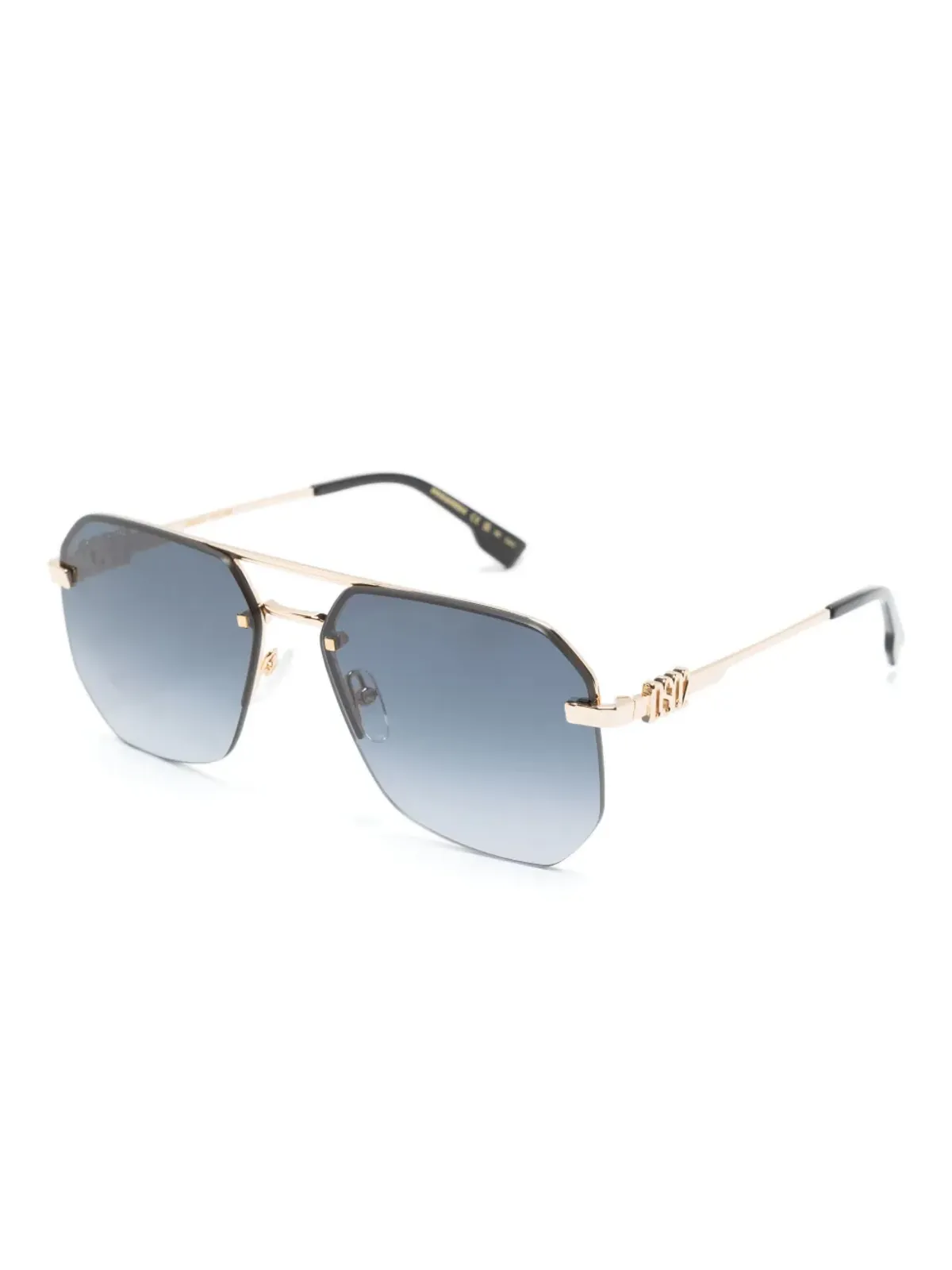 DSQUARED2 EYEWEAR ハイプ パイロットフレーム サングラス - ブラック - 画像2