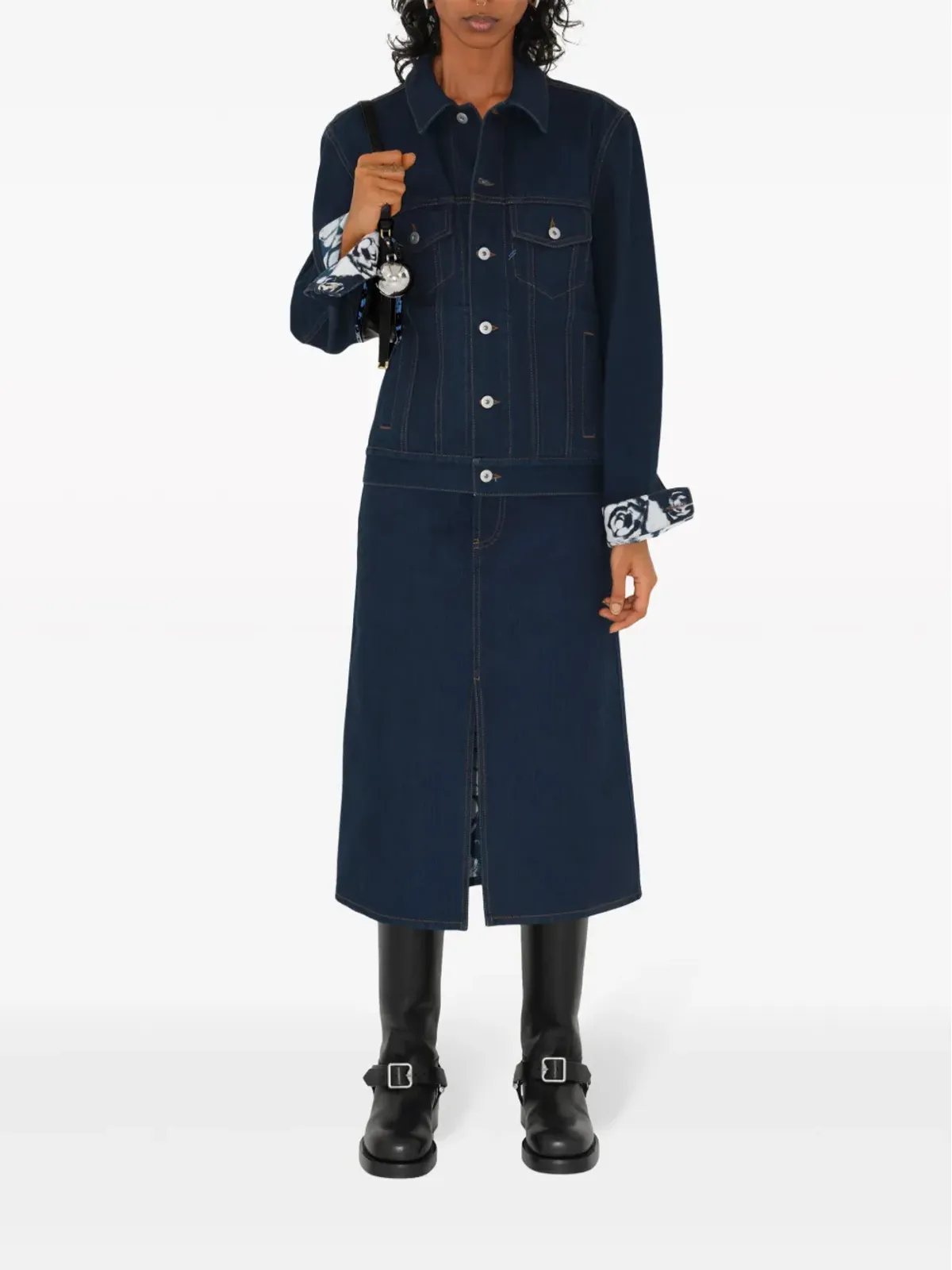 Burberry ジャパニーズデニムのミディスカート ブルー - 画像2