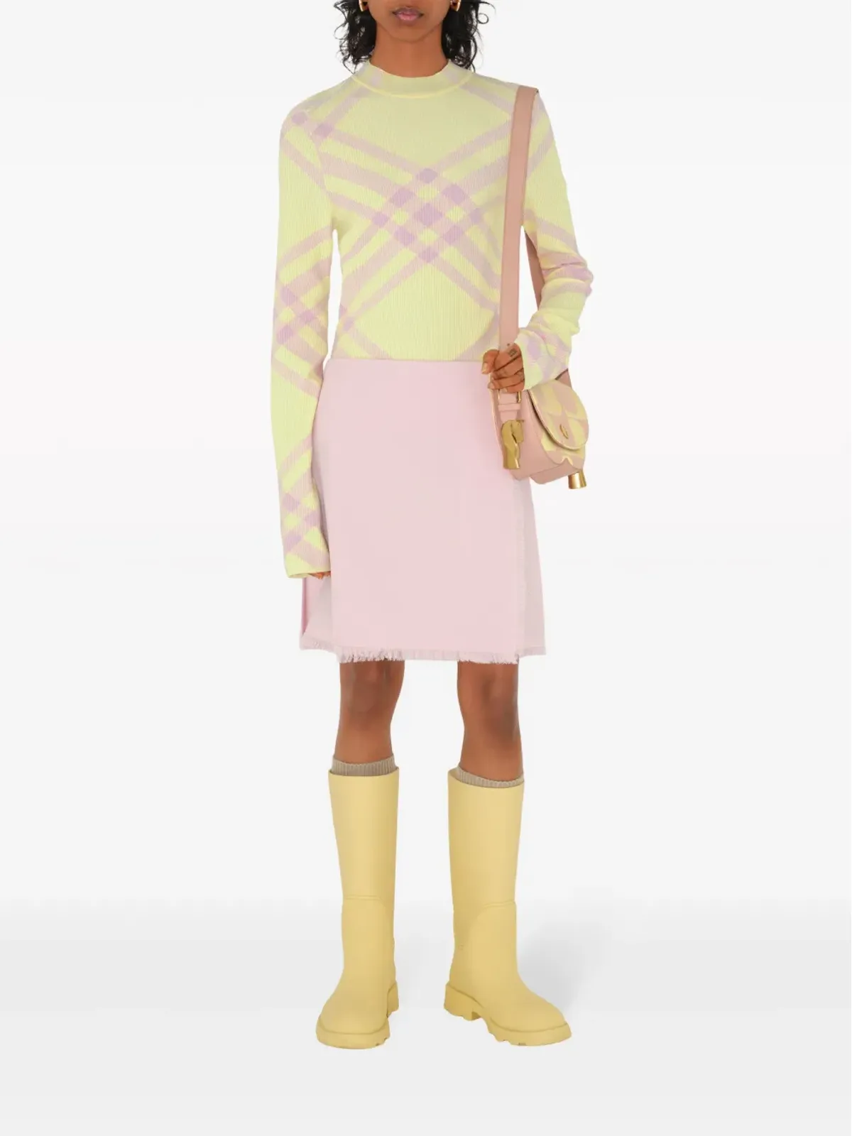 Burberry バックル付きウールキルト - ピンク - 画像2
