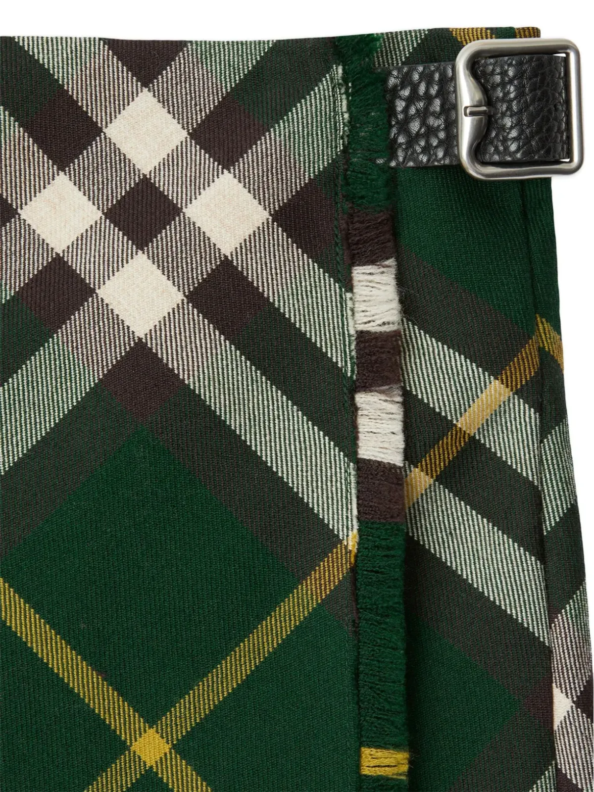 Burberry チェック柄ウールスカート - グリーン - 画像5