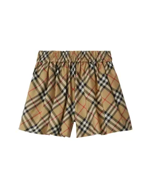 Burberry Kids ボーイズ チェック柄エラスティックツイルショーツ - サムネイル1