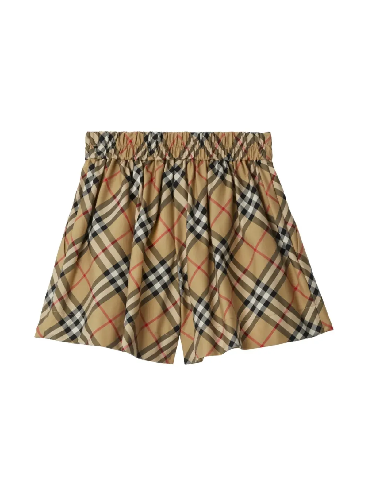 Burberry Kids ボーイズ チェック柄エラスティックツイルショーツ - 画像2