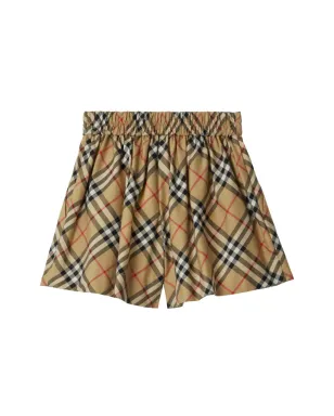 Burberry Kids ボーイズ チェック柄エラスティックツイルショーツ - サムネイル2