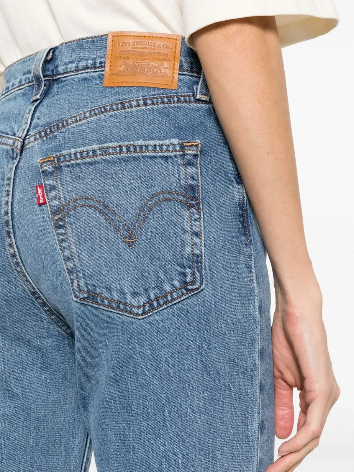 Levi's リブケージベル ハイウエストジーンズ - ブルー - 画像5
