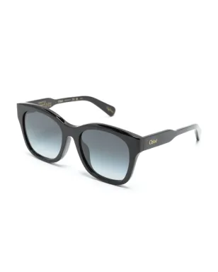Chloé Eyewear Xena スクエアフレームサングラス（ブラック） - サムネイル2
