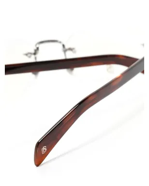 Eyewear by David Beckham rimless rectangle-frame glasses - Brown - サムネイル3