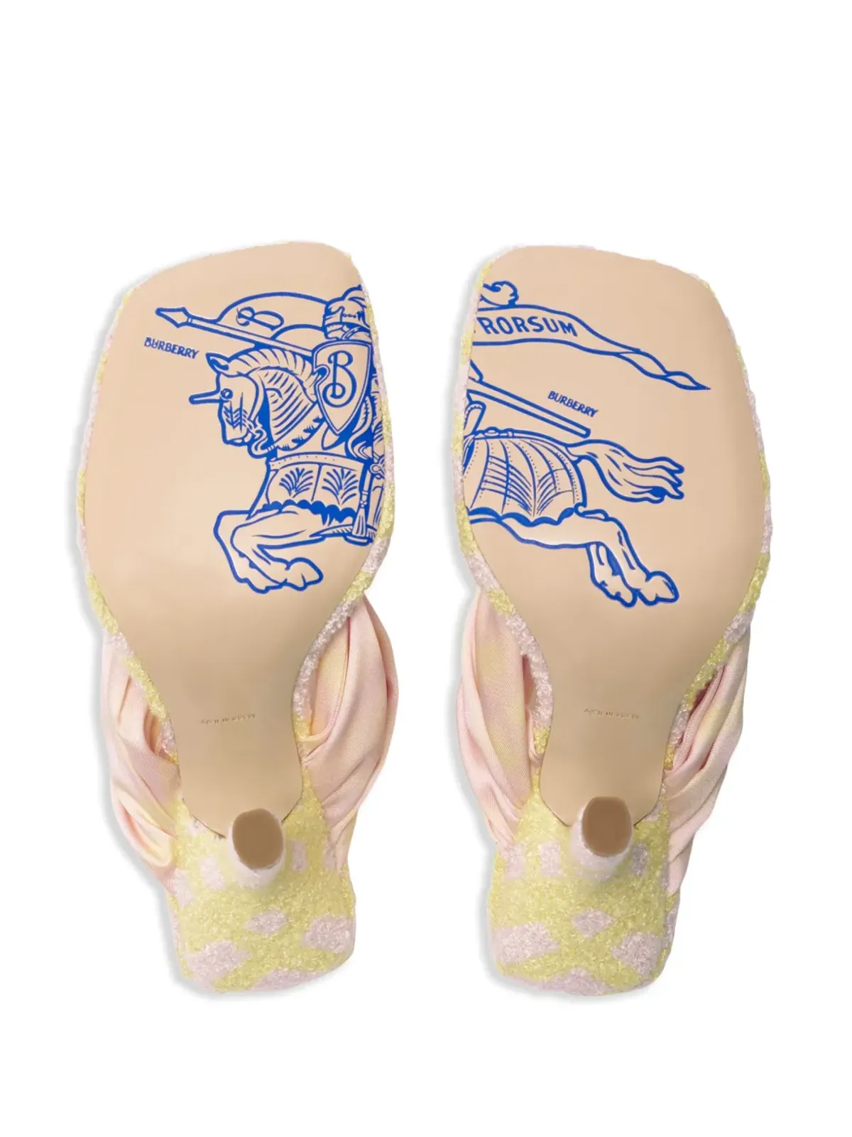 Burberry チェック プール 105mm オープントゥ サンダル - ピンク - 画像4