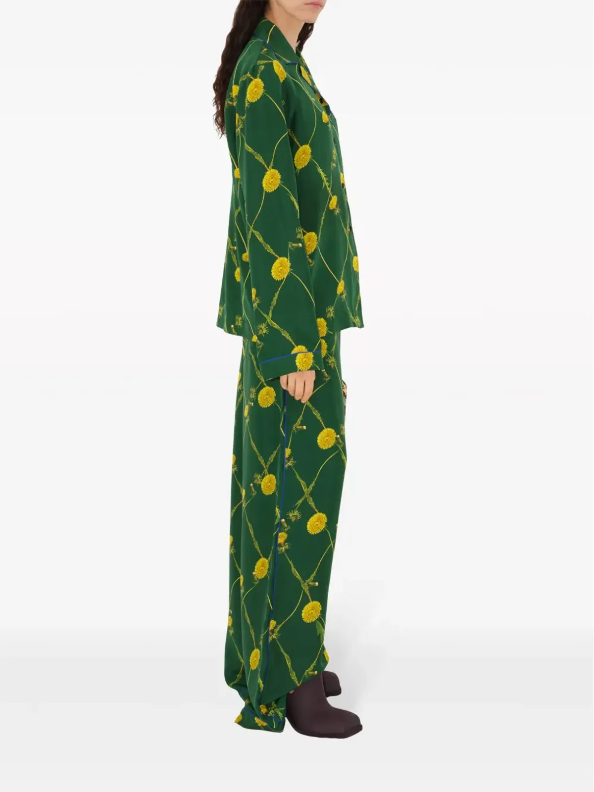 Burberry ダンデライオン花柄プリント フレアパンツ - 画像3