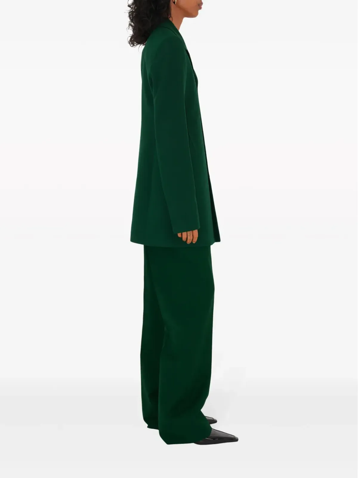 Burberry シングルブレスト ウールコート - グリーン - 画像3