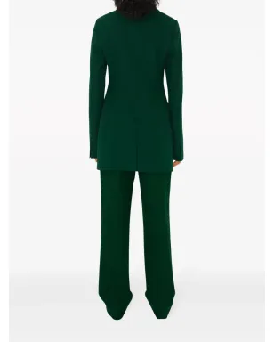 Burberry シングルブレスト ウールコート - グリーン - サムネイル4