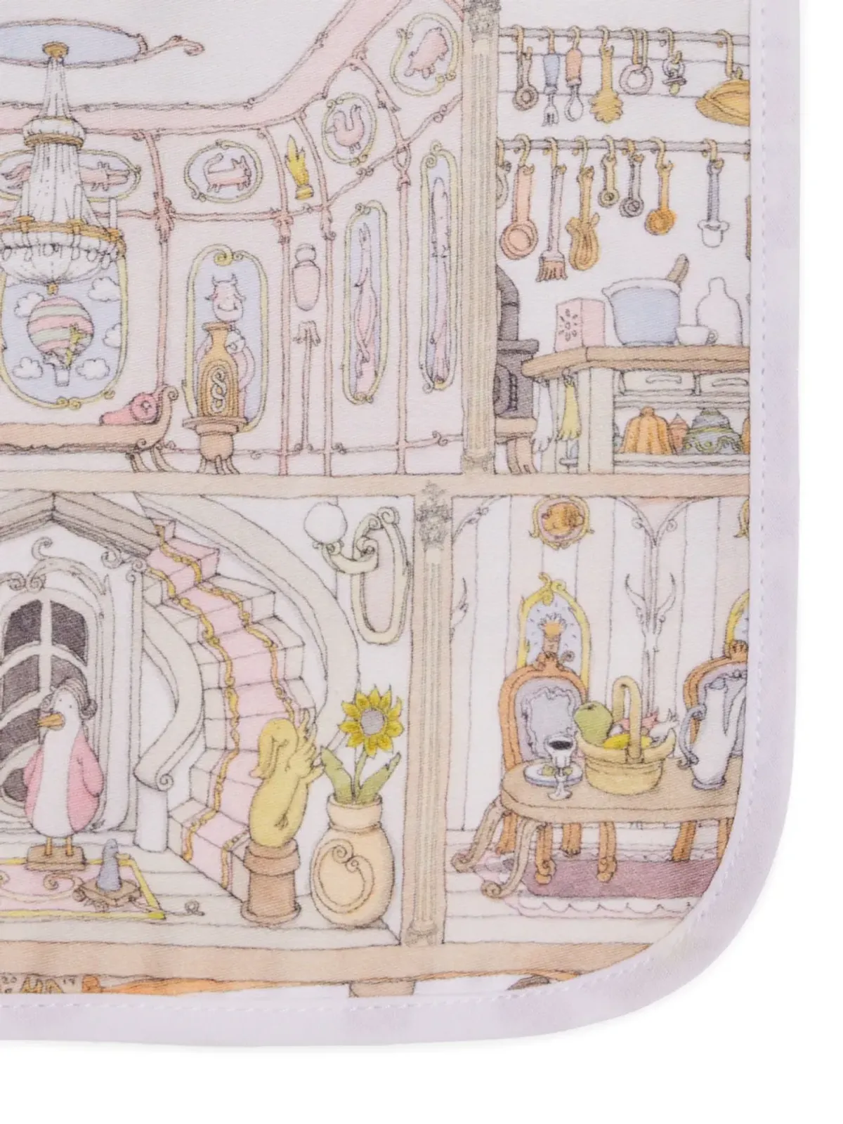 Atelier Choux ドールハウス グラフィックプリント ビブ - 画像3