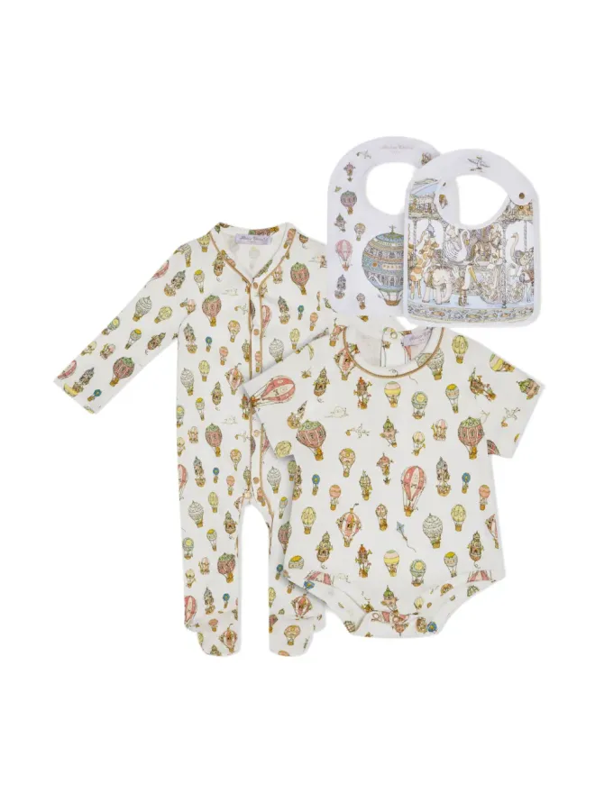 Atelier Choux Atelier Choux グラフィックプリント オーガニックコットン バブギョウセットの商品画像